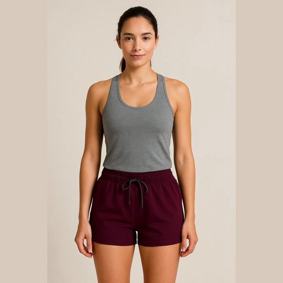 Lululemon Women's Size 8 Dark Purple Drawstring Pull On Jogger Shorts - Picture 1 of 9